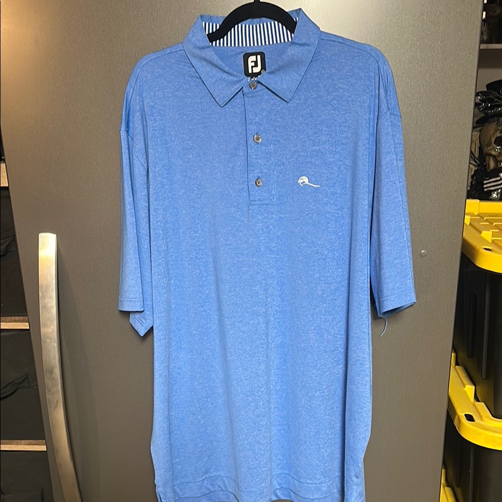 FootJoy Carolina Blue Polo Shirt Classic Short Sleeve